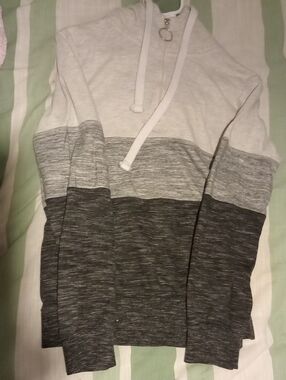 Reflex Gray Zip-Up Hoodie with Bear Label